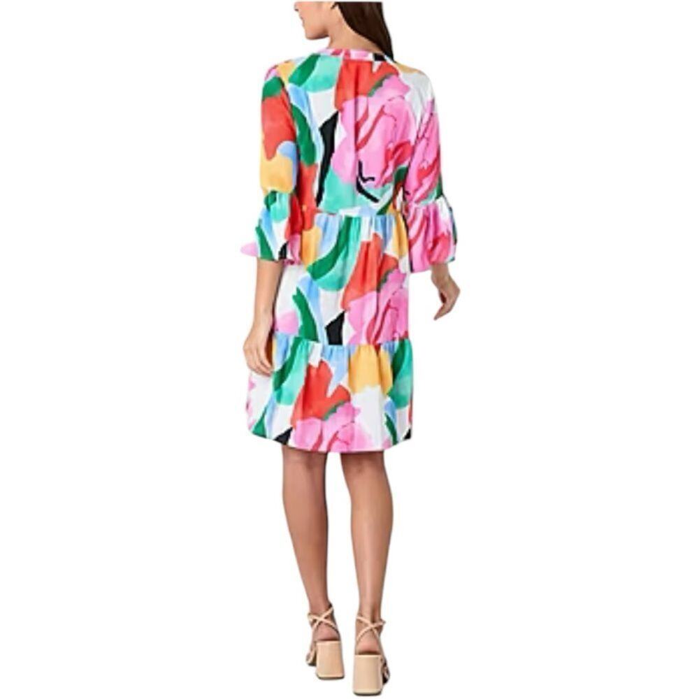 Be by CHETTA B Colorful Babydoll Dress - Picture 2 of 11
